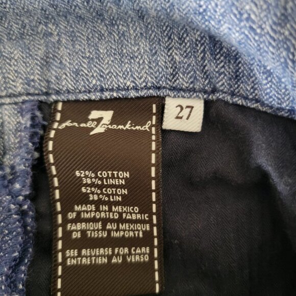 7 for all mankind cotton/linen mix shorts - Picture 6 of 7